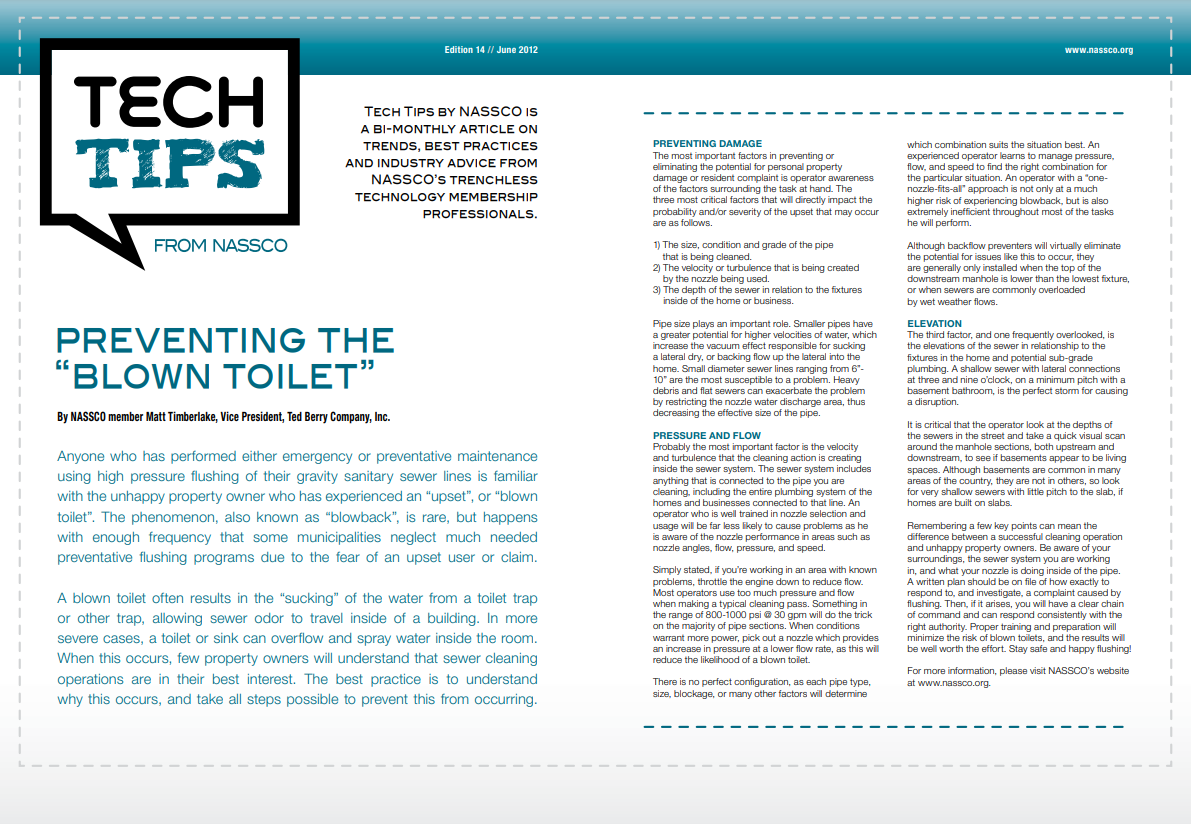 Preventing the “Blown Toilet”