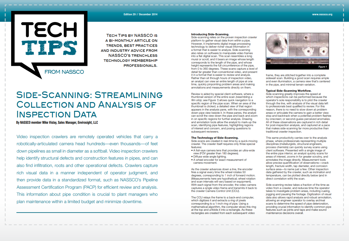 Side-Scanning: Streamlining Collection and Analysis of Inspection Data