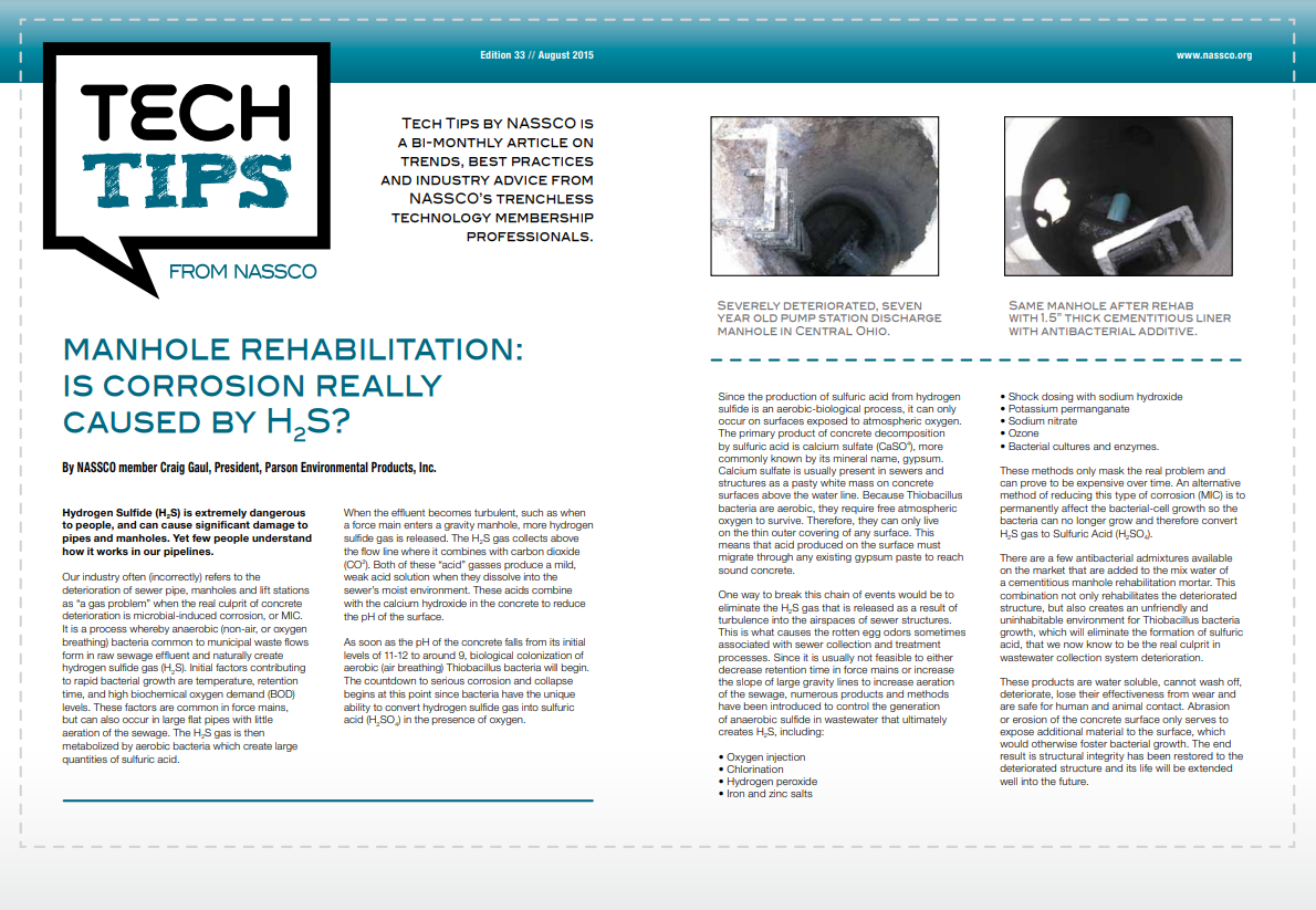 Manhole Rehabilitation: Is Corrosion Really Caused by H2S?