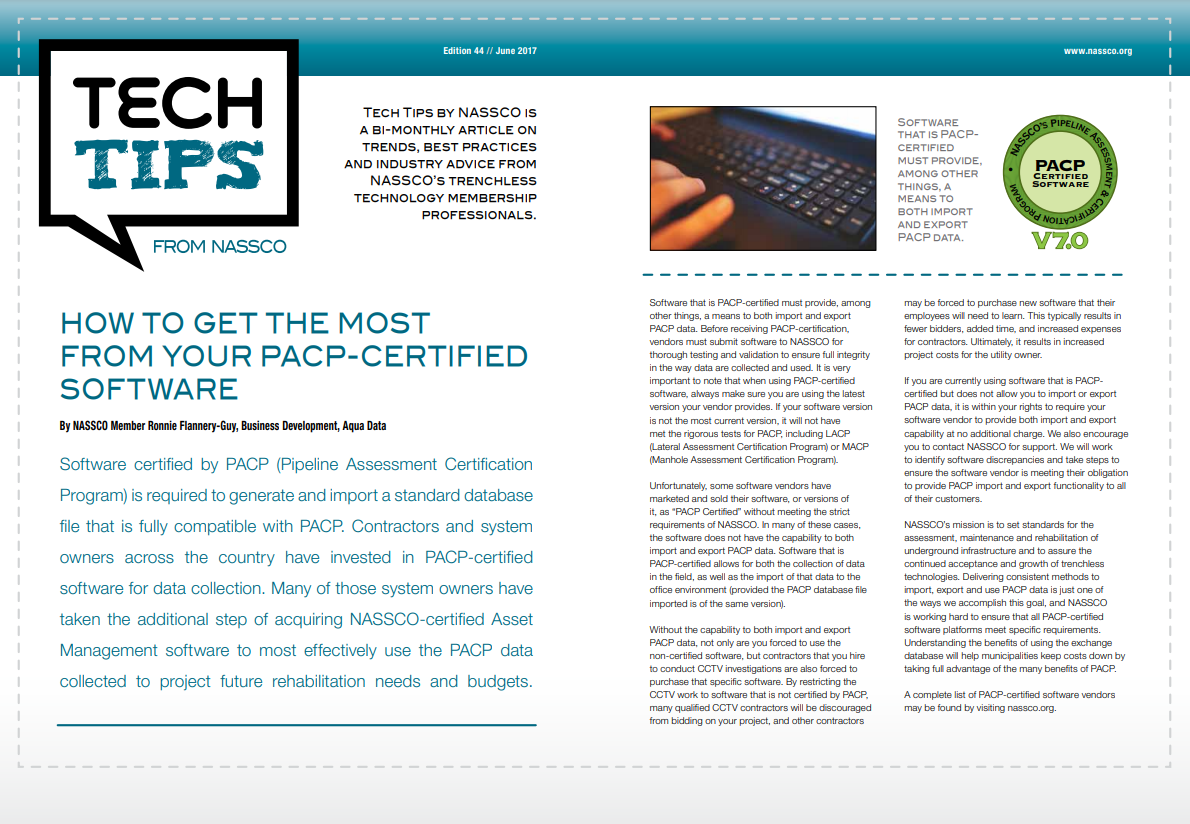How To Get The Most From Your NASSCO-Certified PACP Software