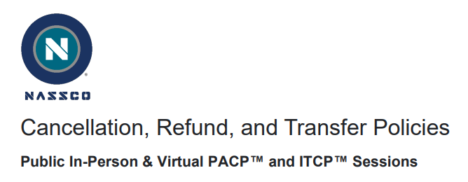 Public Session Cancellation, Refund and Transfer Policies
