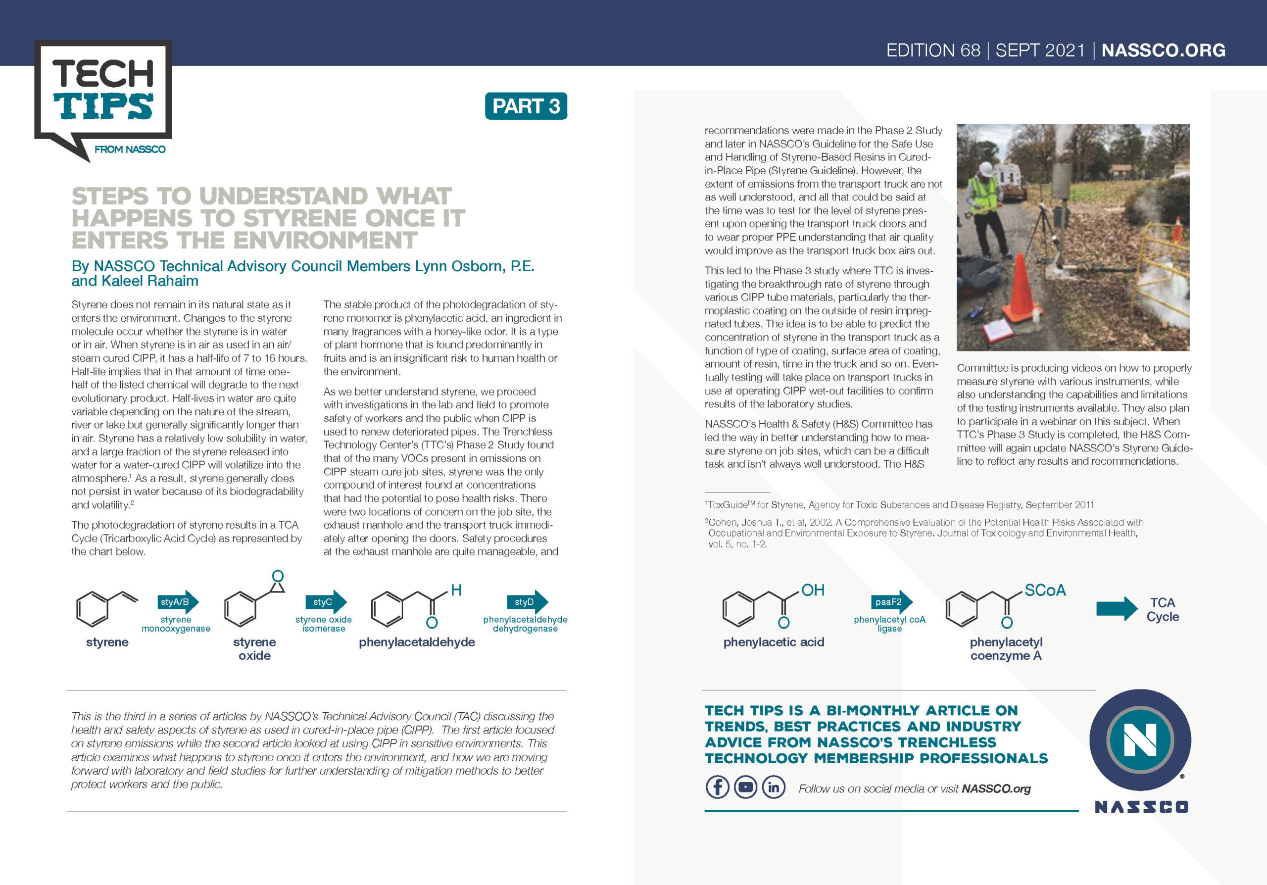 STEPS TO UNDERSTAND WHAT HAPPENS TO STYRENE ONCE IT ENTERS THE ENVIRONMENT