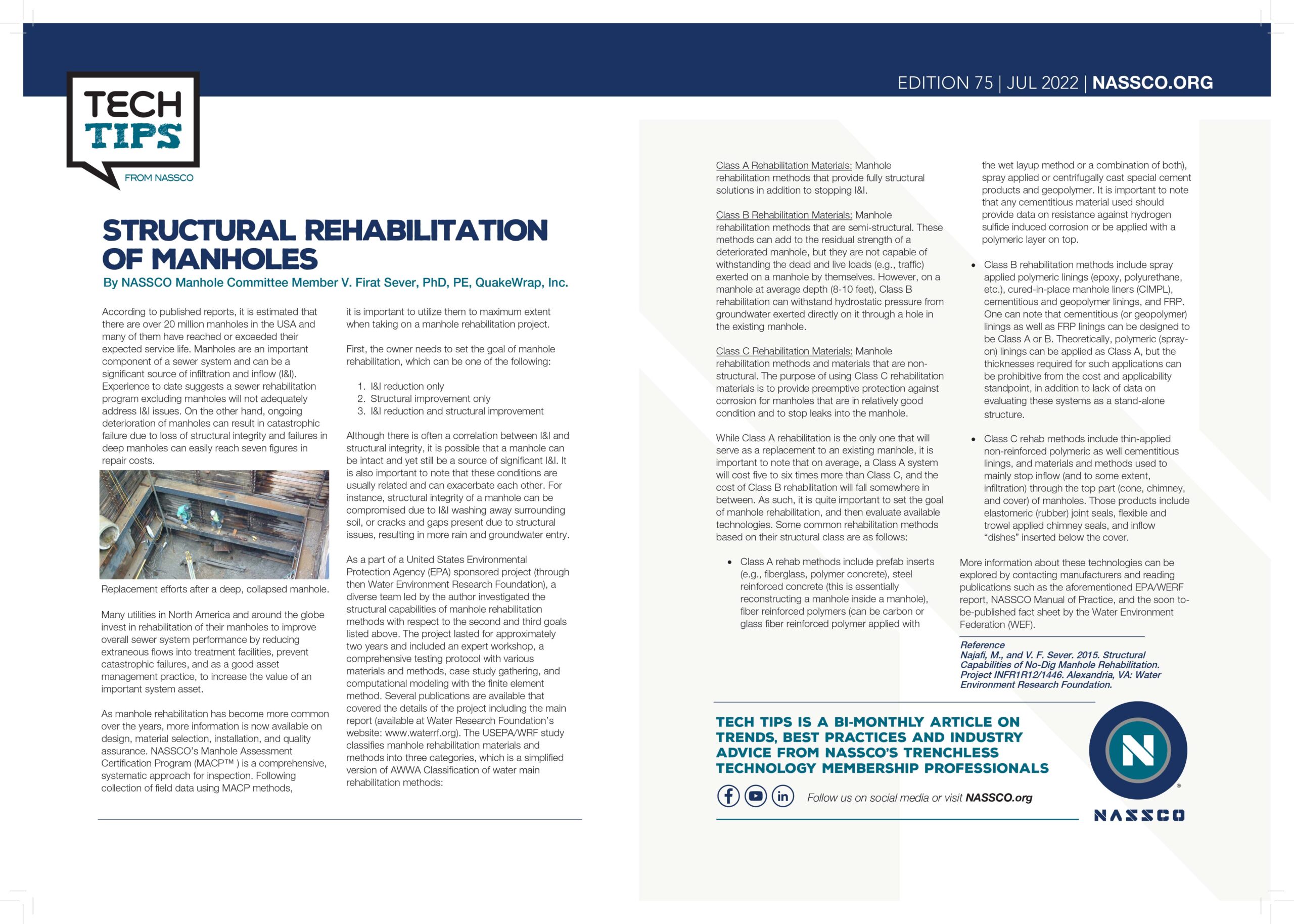 Structural Rehabilitation of Manholes
