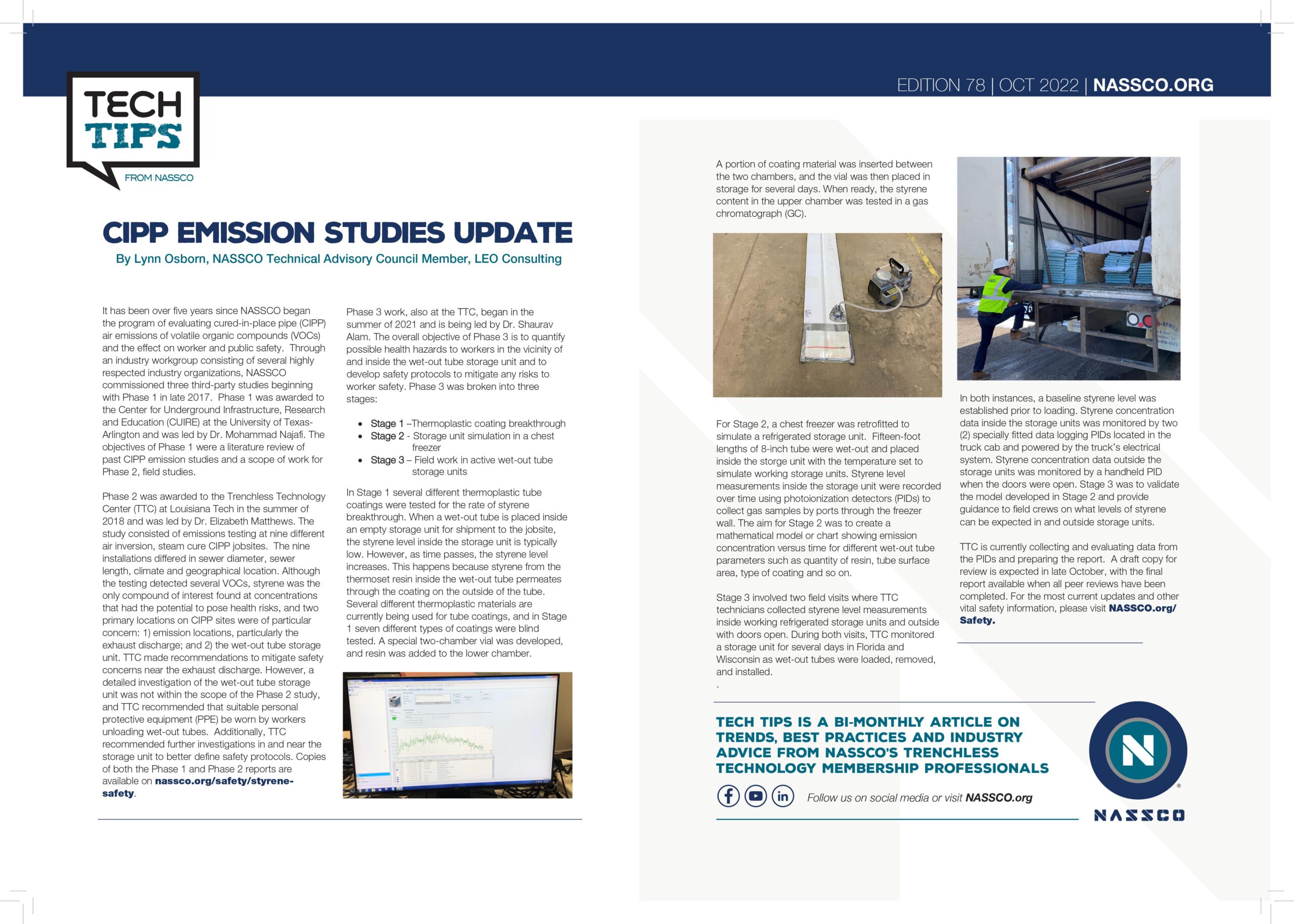 CIPP Emission Studies Update