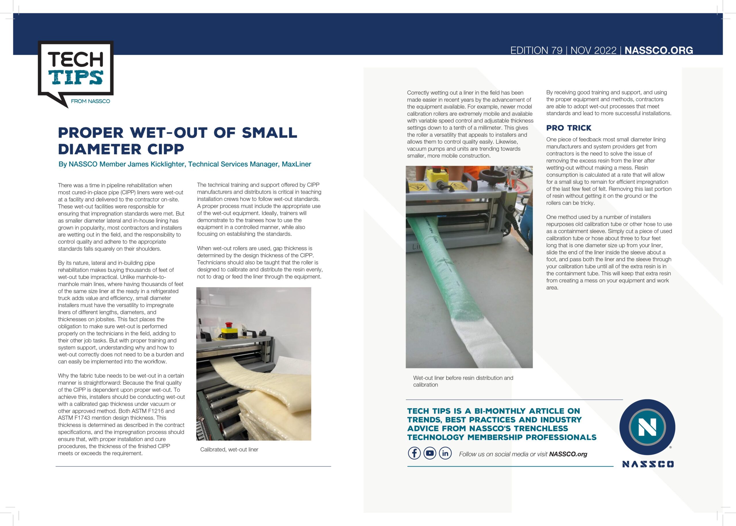 Proper Wet-Out of Small Diameter CIPP