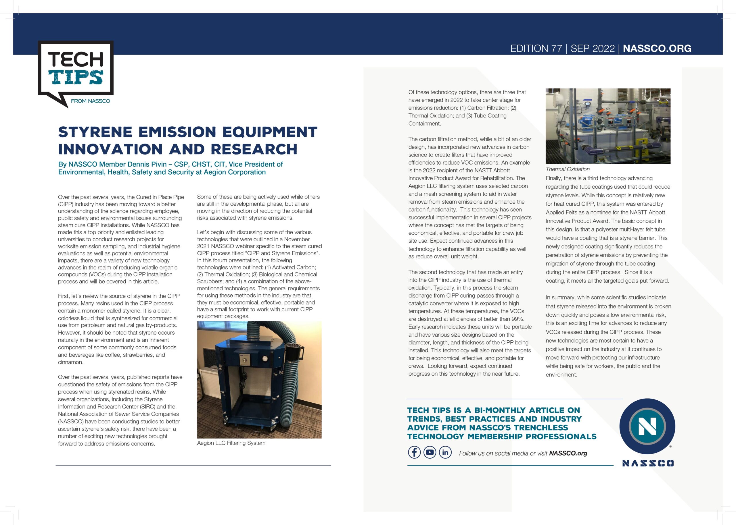 Styrene Emission Equipment Innovation and Research