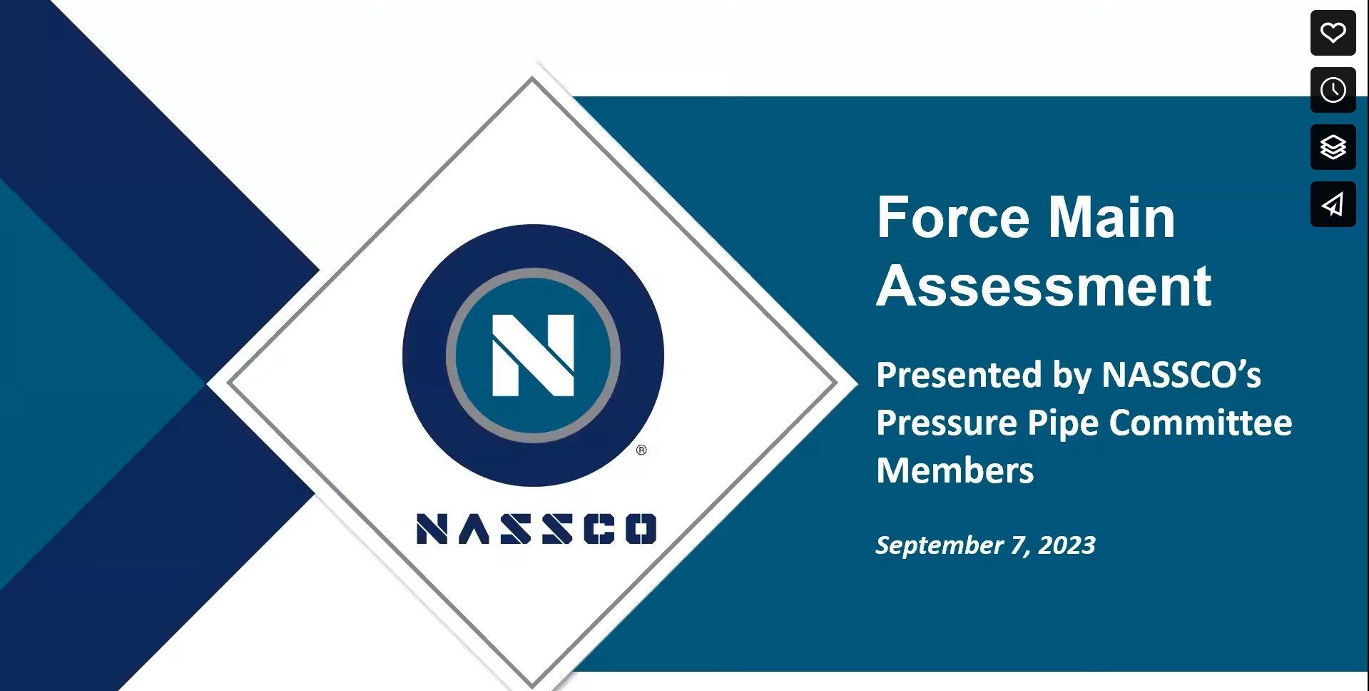 Force Main Assessment Webinar: NASSCO