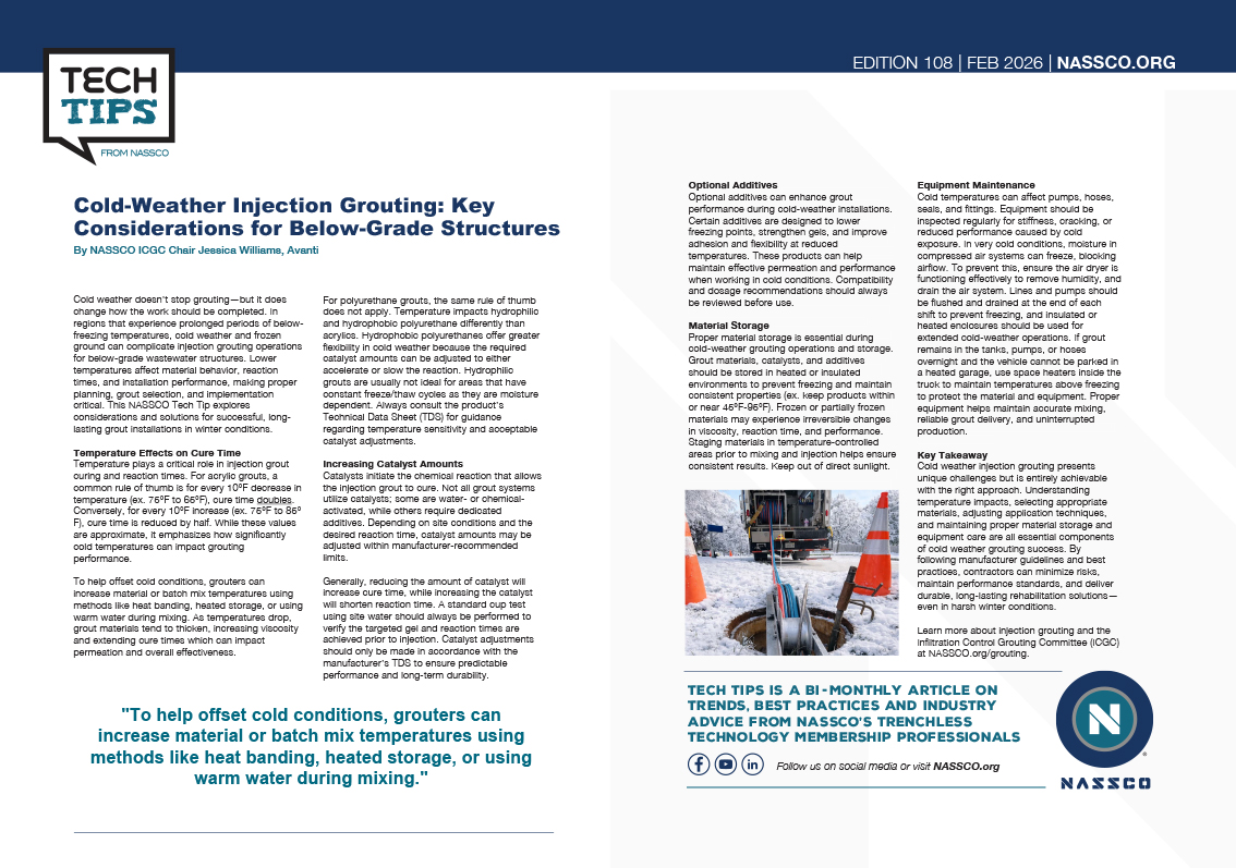 Cold-Weather Injection Grouting: Key Considerations for Below-Grade Structures