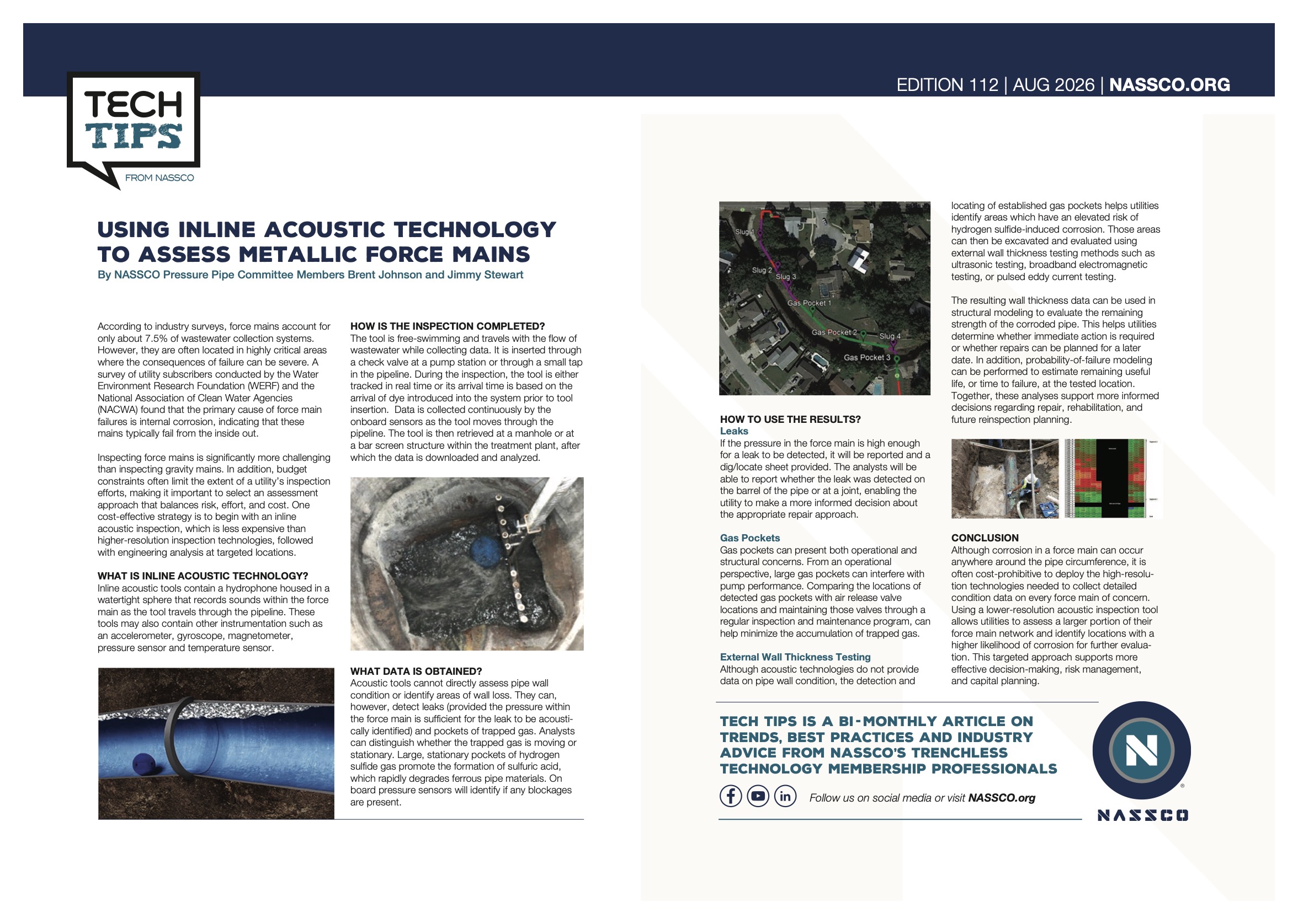 Using Inline Acoustic Technology to Assess Metallic Force Mains